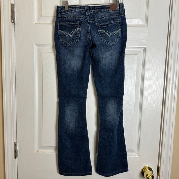 Wallflower 2000s Y2K Vintage Legendary Boot Cut Dark Wash Low Rise Jeans Women 1 - Picture 4 of 6
